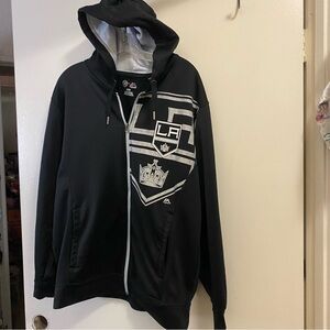 Majestic Black & Silver LA Kings Full-Zip Hoodie